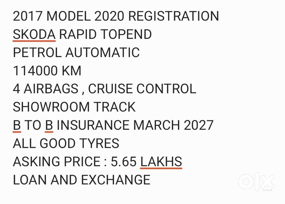 Skoda Rapid 2013-2016 1.5 Tdi At Elegance, 2017, Petrol