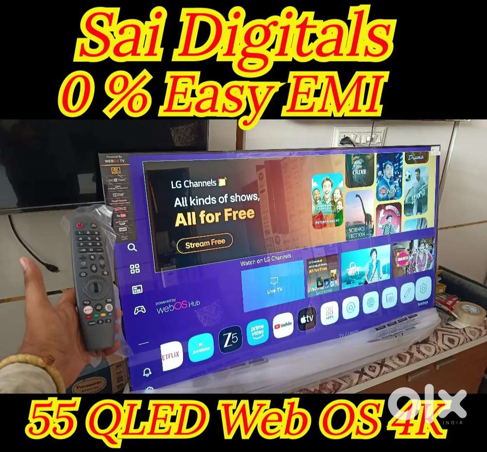 # Easy EMI 55 Inch Web OS QLED 4K Tv // 2 Year Replacement Gurantee