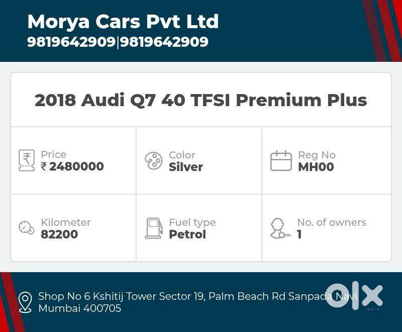 Audi Q7 40 Tfsi Quattro, 2018, Petrol