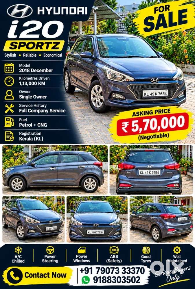 Hyundai I20 2018 December Petrol + Cng Well Maintained