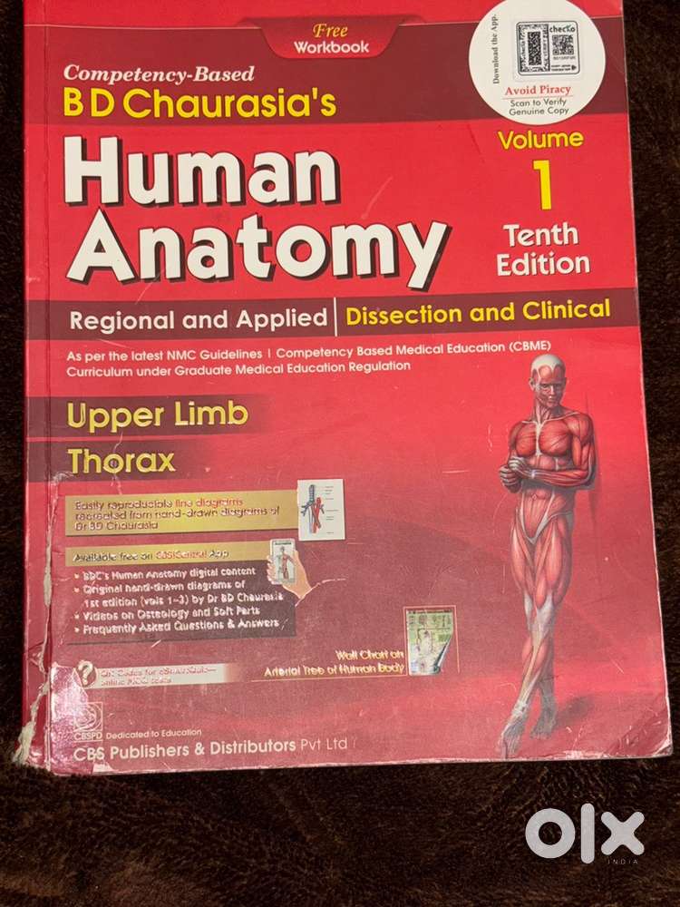 Anatomy bd chaurasia 10 th edition volume(1,2,3,4) and general antomy