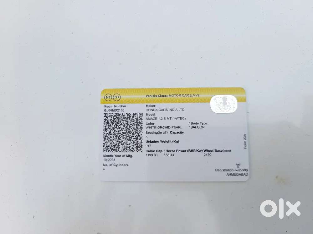 Honda Amaze 2018 With Manual