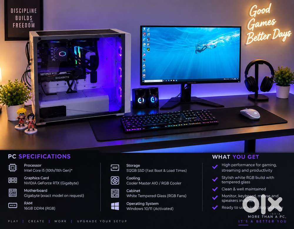 A gaming pc, ready for every action pack you need from it