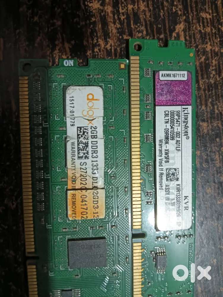 2 Ram cards DDR 3 platform, one old stick one completely new