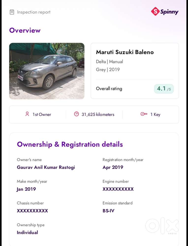 Superb Condition Maruti Suzuki Baleno Petrol 2019