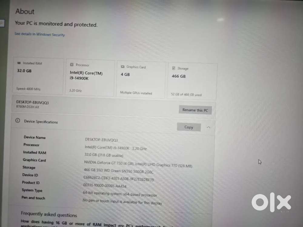 I9 14TH GEN 32GB RAM 500GB SSD