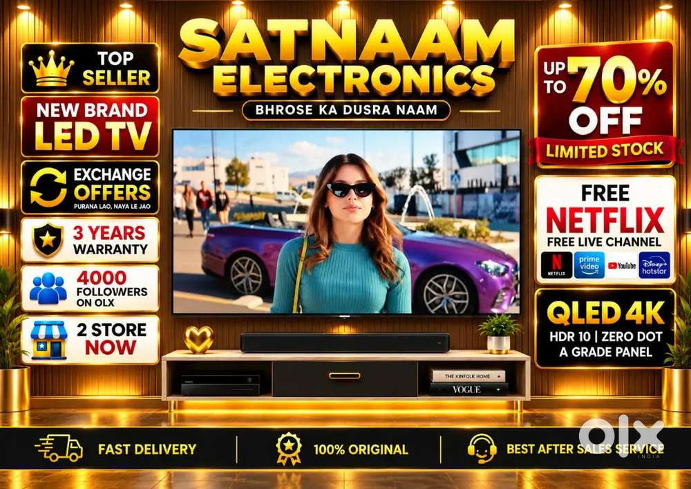 43 Q-LED TV 3 YEARS WARRANTY EXCHANGE OFFER HDR 10 ZERO DOT TECNOLOGY