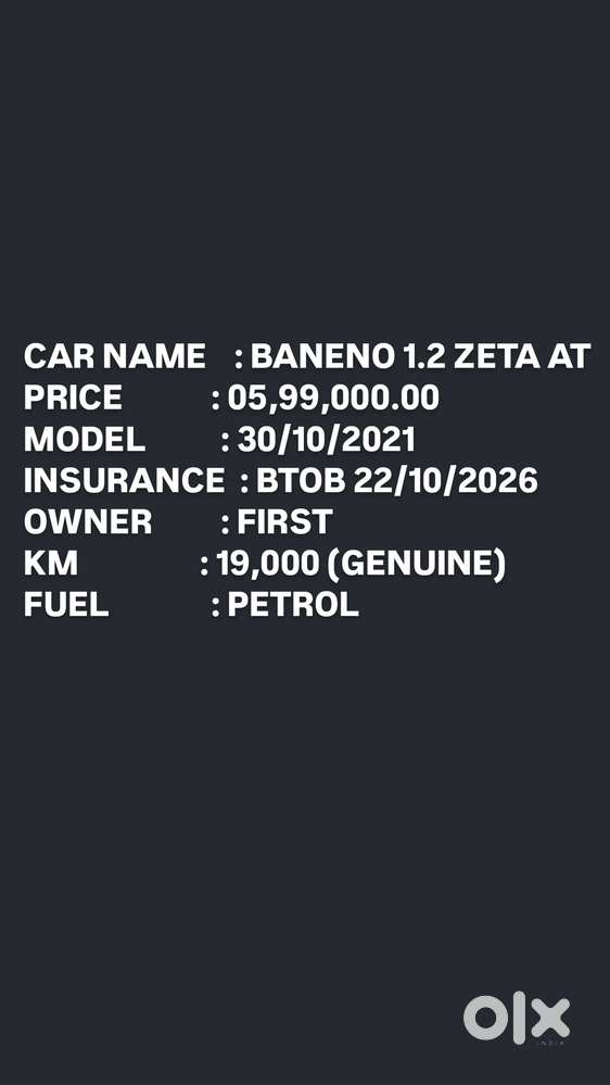 Maruti Suzuki Baleno 1.2 Zeta At, 2021, Petrol