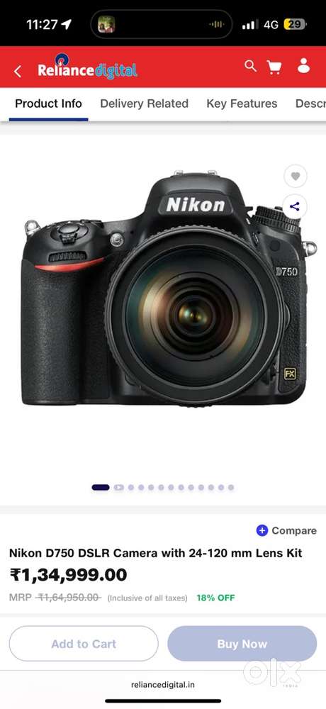 Nikon D750 DSLR FULL FRAME Cameras Lenses 1816620633