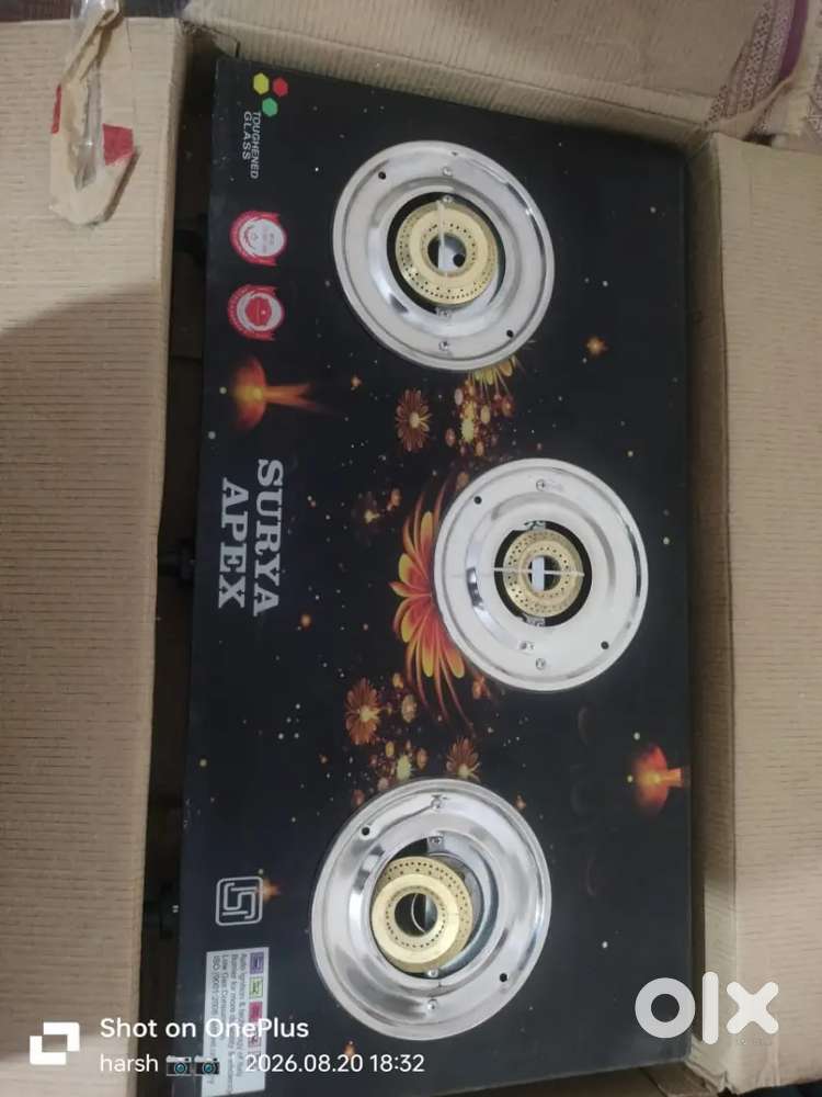 Gas stove 3brass burner