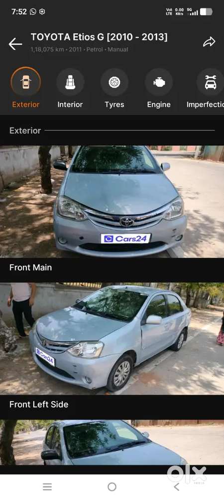 Toyota Etios 2011 Cng & Hybrids 118000 Km Driven In Good Condition