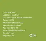 Wanted male (picker&loader) Hitechcity