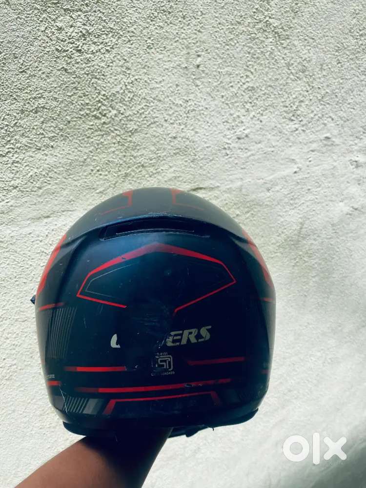Title: glide Stream D1 Dual Visor Full Face Helmet &ndash; Matte Black & Red