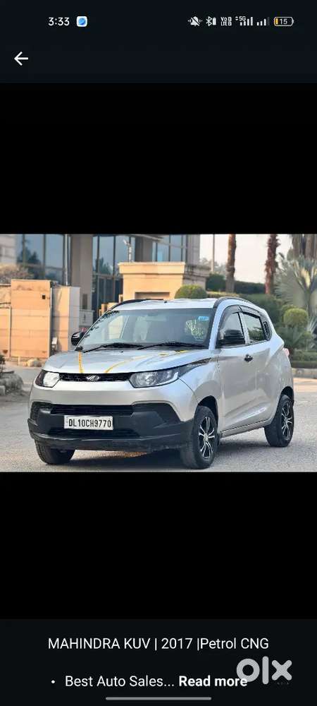 Mahindra Kuv 2017 Model Petrol With Cng Fetted