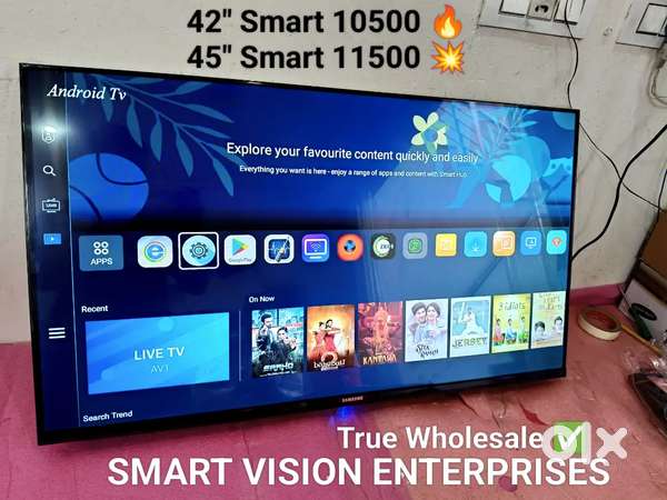 New 45 inch Smart Android Led Tv, home delivery fitting Free