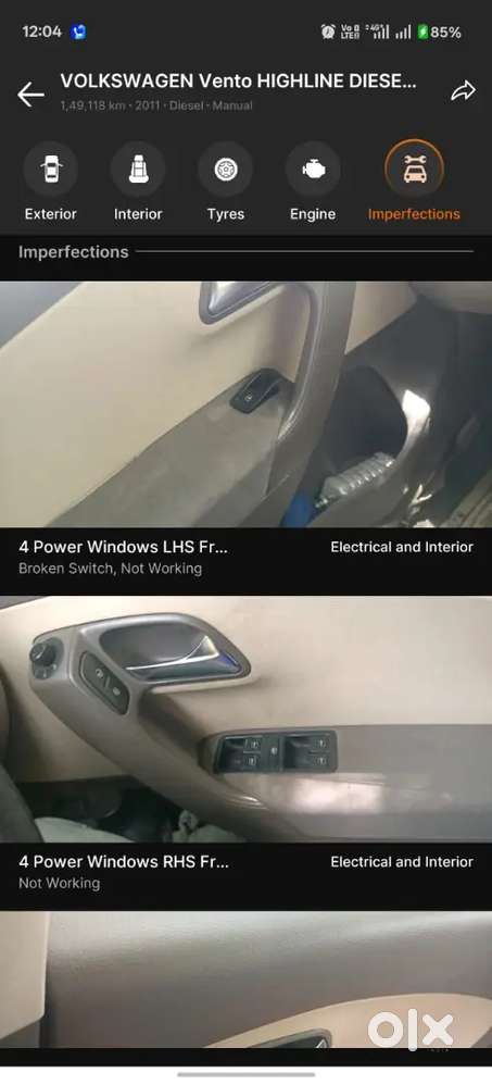 Volkswagen Vento Diesel Highline 2011 Car