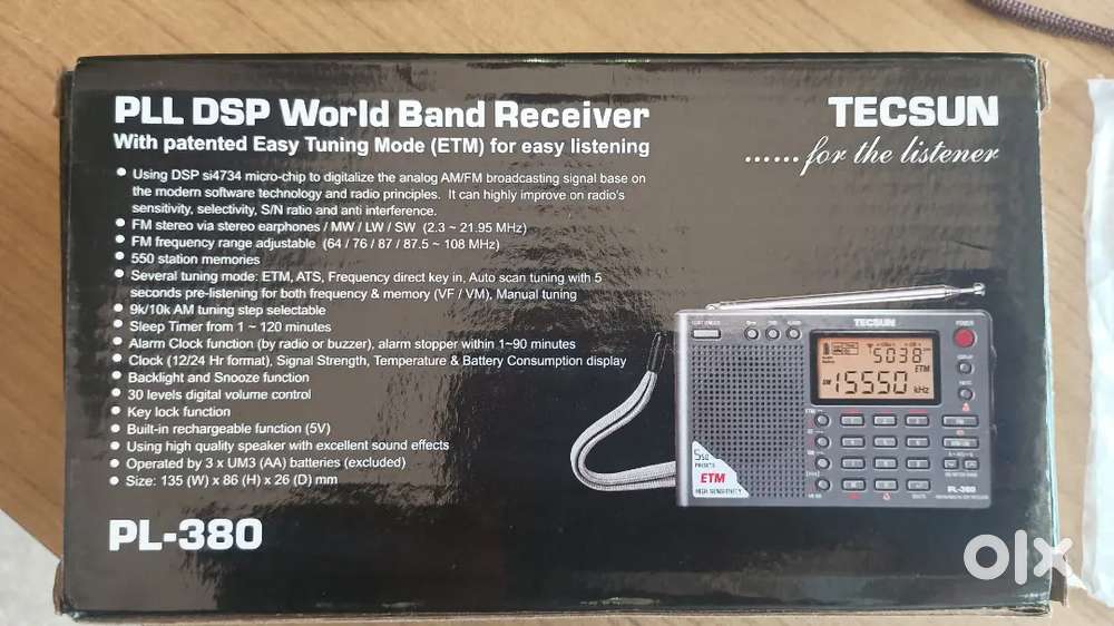 Tecsun PL380 (MW/FM/SW) Radio, Fresh Box piece, More details below
