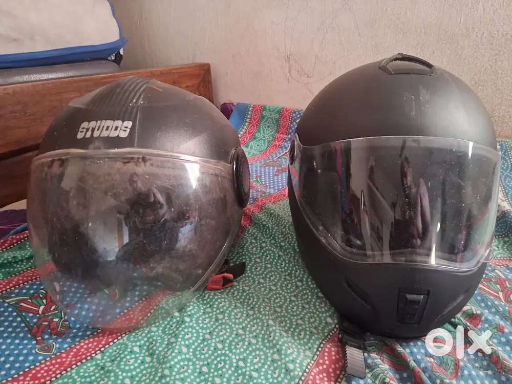 2Pcs. Helmet steelbird  & studds 1 full face helmets.1hafe Year old.