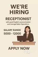 Female Receiptionist for Salon