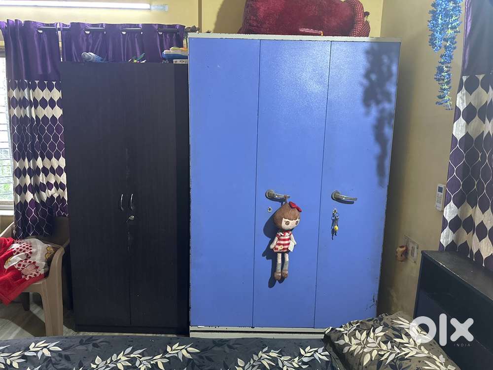 3 doors steel almirah + wood almirah