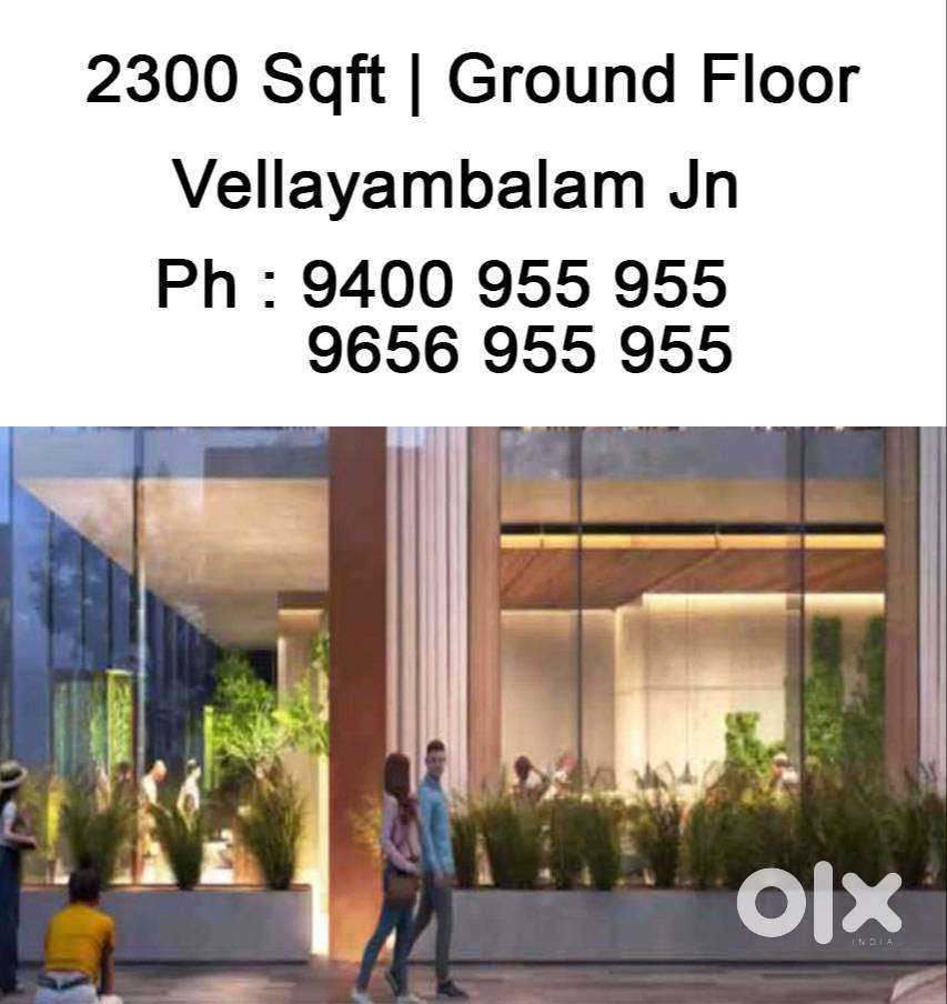 2300 Sqft Ground Floor for Rent at Vellayambalam - Sasthamangalam rd