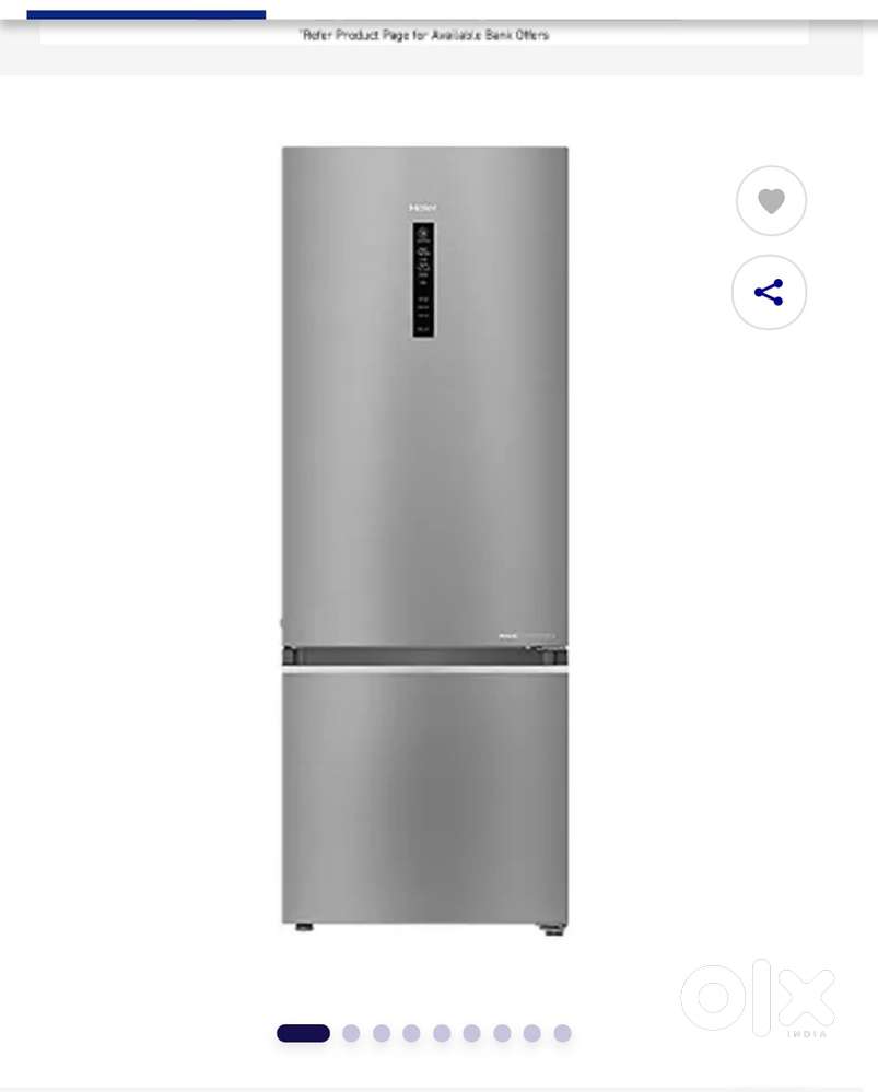 Haier 445 litres 2 Star Double Door Refrigerator, Inox Steel