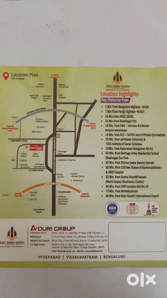 HMDA Shahnagar plots at Hyderabad's top 1 venture