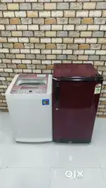 LG pink colour automatic washing machine and single door @14500