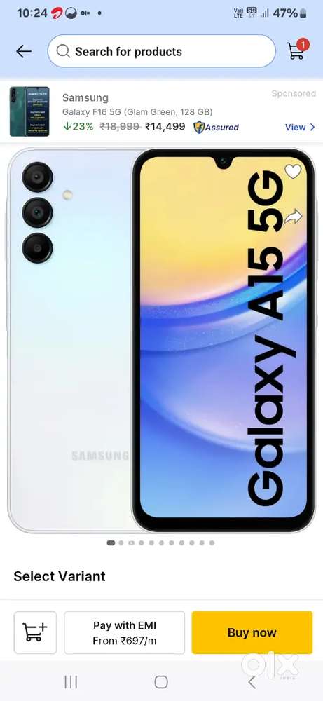 Samsung galaxy A15