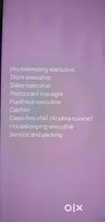 Kitchen helper  housekeeping  packing