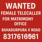 Wanted female Telecaller for office