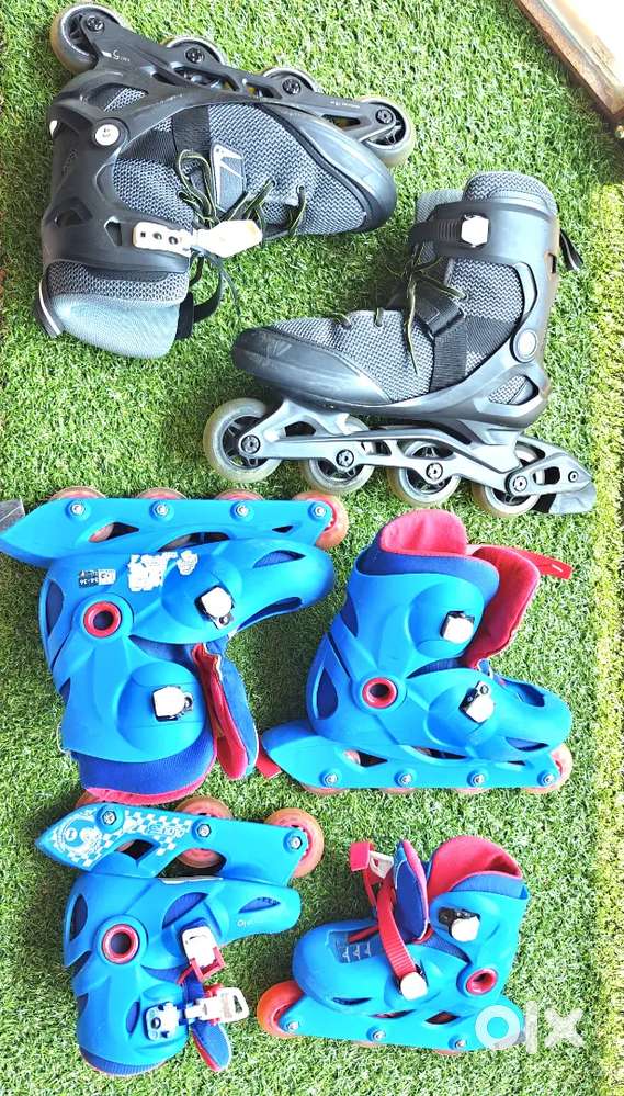 Decathlon Skates for Kids and Adults and Lawn Tennis Racket