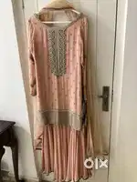 Beautiful peach sharara set