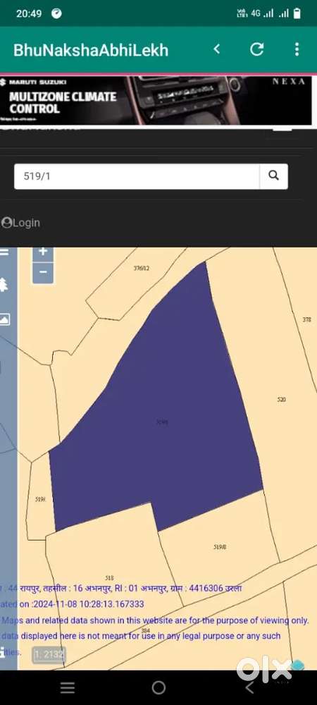 5 acre Land in Girhola Near Naya Raipur and Abhanpur.