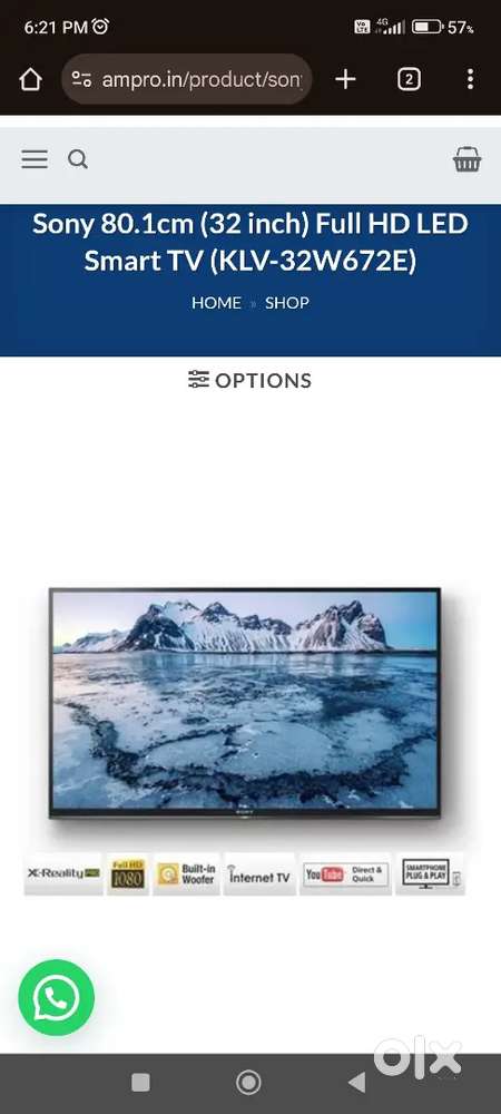 Offer only for today. Sony Bravia 32 full hd led tv display line