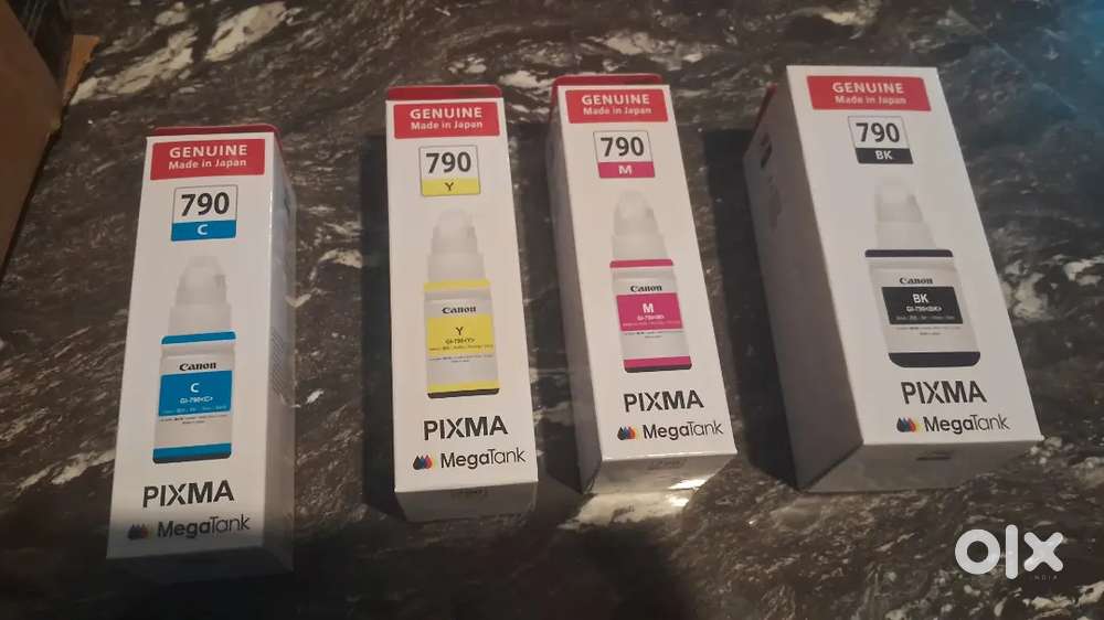 Canon Pixma  Black and  colour ink bottles