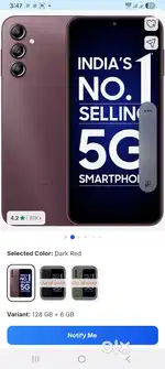 6000 fixed price Samsung a14 5g..6 gb rum..128 gb internal