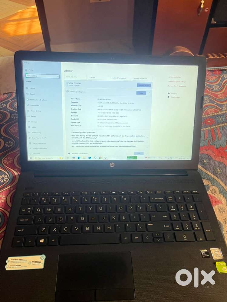 Hp i3 7gen 512gb SSD