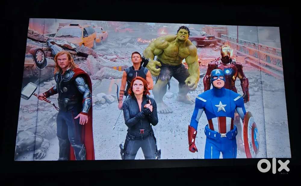 WZATCO NEO FULL HD ANDROID PROJECTOR AND 80 inch ALR SCREEN