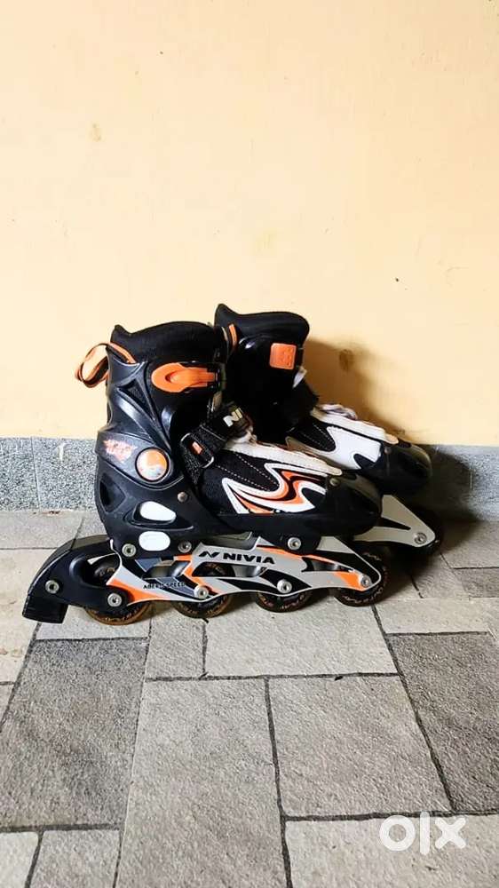 Nivia Speed Classic Adjustable Inline Skates for Kids (Size 33–36)