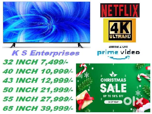 55 inch smart QLED @ 27999/- only with Bluetooth,inbuilt voice command
