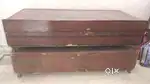 Double box bed without headboard