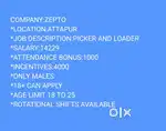 Wanted male pickers *Attapur *