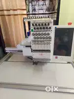 Computer embroidery machine.