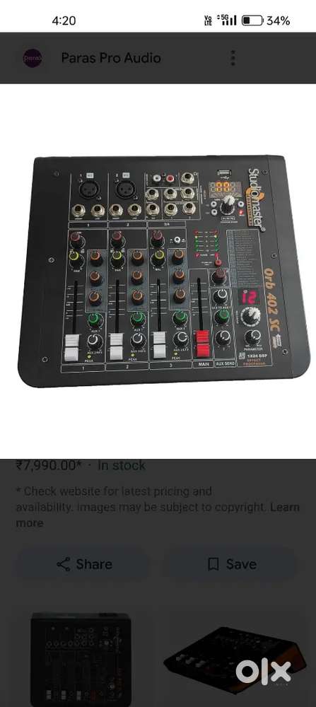 Studiomaster orb 402 brand new condition