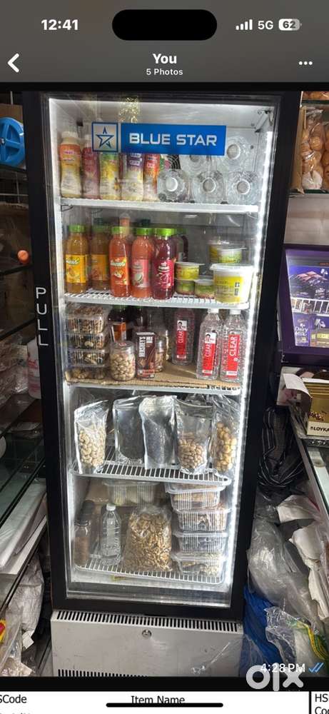 Visi Fridge Blue Star 375 litresin good condition old energy efficent