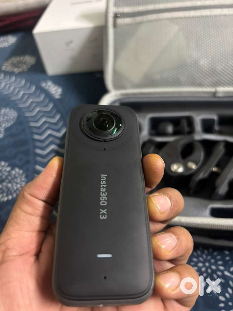 Insta360 X3 with Motorcycle Kit + Stick + Lens Guard – Like New!