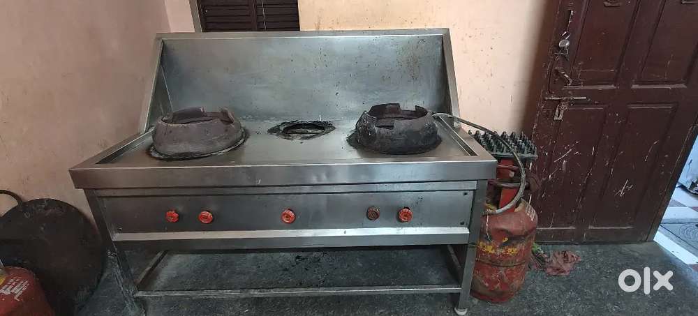 Stainless steel chinese cooking range