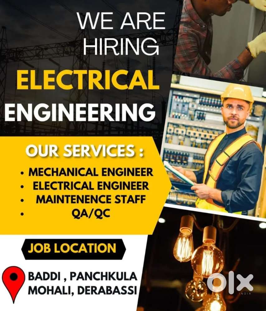 Iti'Diploma'B.tech mechanical electrical engineerJobs in mojali'baddi