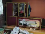 Showcase cum TV unit with mirror